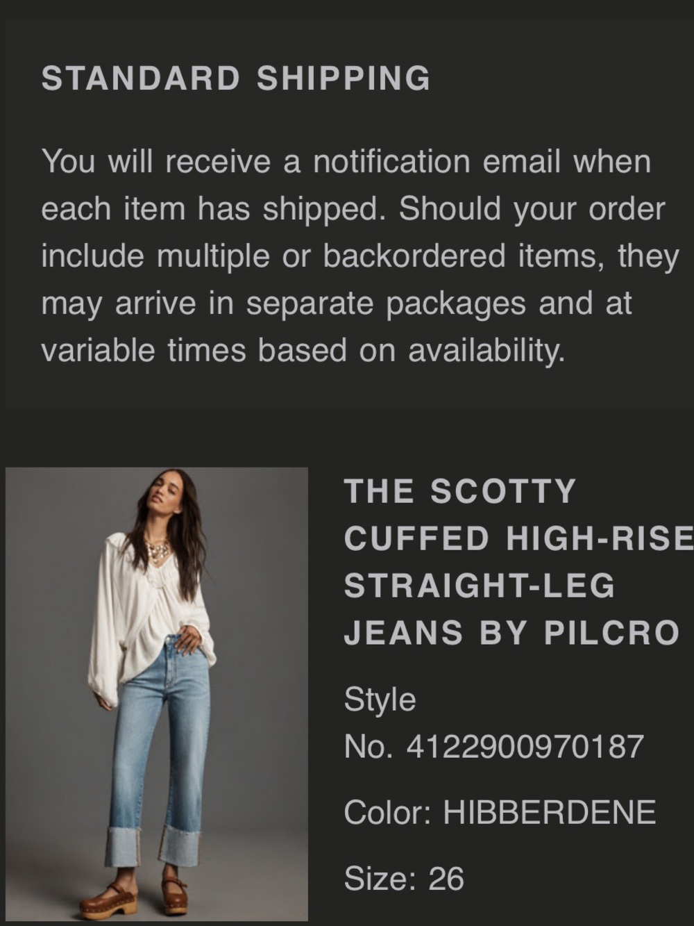 Pilcro Straight-Leg Jeans in Hibberdene Light Blue with Cuffed Hem - Picture 6 of 8